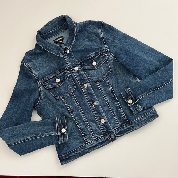bebe Cropped Bling Denim Jacket - Picture 10 of 16